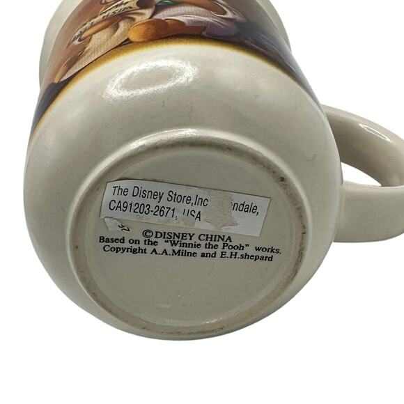 Vintage Disney Store Mug Winnie the Pooh Piglet Wishlist Coffee Cup - Picture 4 of 5